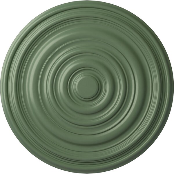 Ekena Millwork Carton Ceiling Medallion (For Canopies up to 2 5/8"), Hand-Painted Athenian Green, 12 5/8"OD x 1"P CM13CAAGF - main